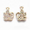 Brass Micro Pave Cubic Zirconia Pendants X-KK-S359-003-RS-2