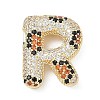 Brass Micro Pave Cubic Zirconia Pendants KK-Z108-02G-R-1