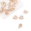 Alloy Cubic Zirconia Charms ZIRC-CJ0001-02LG-4