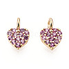 Brass Micro Pave Cubic Zirconia Charms KK-P157-14G-01B-NF-1