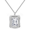 SHEGRACE Rhodium Plated 925 Sterling Silver Pendant Necklaces for Women JN963A-1