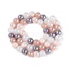 Electroplate Glass Beads Strands X-EGLA-N019-8mm-01-2