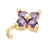 Brass Micro Pave Cubic Zirconia Pendants KK-D356-07G-G-3