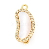 Brass Micro Pave Clear Cubic Zirconia Box Clasps KK-P291-25G-1