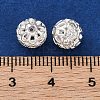 Brass Micro Pave Clear Cubic Zirconia Spacer Baeds KK-Z089-10S-3