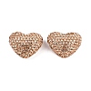 Heart Shaped Polymer Clay Rhinestone Beads CLAY-NH0002-02F-1