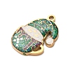 Christmas 304 Stainless Steel Enamel Pendants STAS-B112-02G-08-2