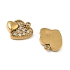 304 Stainless Steel Micro Pave Clear Cubic Zirconia Charms CU-CBAF0F8-03A-G-2