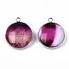 Natural Crackle Agate Pendants G-N326-87A-08-2