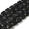 Natural Black Stone Beads Strands G-L596-A11-01-1