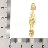 Rack Plating Brass Micro Pave Clear Cubic Zirconia Hook Clasps KK-F876-16G-3