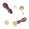 DIY Letter Scrapbook Brass Wax Seal Stamps and Wood Handle AJEW-P068-B04-4