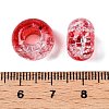 Two Tone Transparent Crackle Acrylic European Beads TACR-P009-B01-06-3