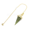 Natural Peridot Pointed Dowsing Pendulums PW-WGD4C0F-17-1