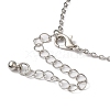 5-Petal Flower Alloy Pendant Cable Chain Necklaces for Women NJEW-Q343-03P-4