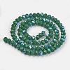 Electroplate Opaque Solid Color Glass Beads Strands EGLA-A034-P8mm-L05-2