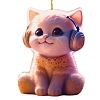 Cat with Headset Acrylic Hanging Ornaments PW-WG1CD2F-01-6