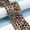 Natural Polychrome Agate Beads Strands G-P463-01-2