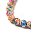 Synthetic Turquoise Dyed Camouflage Beads Strands X-G-E594-24N-A-4