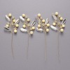 Glass Seed Beads and Brass Wire Wrapped Branch FIND-R086-07E-2