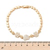 Brass Micro Pave Cubic Zirconia Link Chain Bracelets KK-R217-40G-5