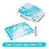 AHADERMAKER 4Pcs 4 Colors Marble Pattern Silicone Soap Dishes AJEW-GA0005-74-2