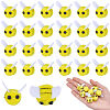 60Pcs Bees Polyester Wool Pom Pom Ball DIY-CY0003-29-1