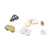 Kissitty Alloy Enamel Brooches JEWB-KS0001-03-4