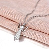 Stainless Steel Angel Pendant Urn Ashes Necklaces PW-WG1C46B-01-4