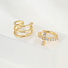 Real 18K Gold Plated Brass Cuff Earrings GM4836-1-1