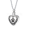 Non-Tarnish Heart with Word Shape Stainless Steel Pendant Necklaces with Cable Chains KI1843-3-1