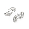 Teardrop Brass Stud Earrings EJEW-Q811-15P-2