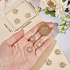 10Pcs Brass Micro Pave Clear Cubic Zirconia Pendants KK-BBC0005-87-3