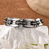 Great Valentines Day Gifts for Boyfriend 304 Stainless Steel Silicone Bracelets BJEW-I129-B-3