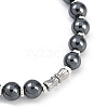 Synthetic Non-magnetic Hematite Beaded Stretch Bracelets for Women Men BJEW-F480-02D-3