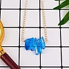 Irregular Natural Quartz Crystal Beads Pendant Necklace for Wonen NJEW-SW00009-3