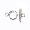 Tarnish Resistant 201 Stainless Steel Toggle Clasps STAS-F174-02P-A-1