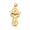 Rack Plating Brass Micro Pave Cubic Zirconia Pendants X-KK-K270-34G-3