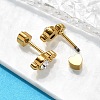 Ion Plating(IP) 304 Stainless Steel Stud Earrings EJEW-A118-17G-02-3