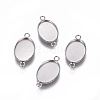 Non-Tarnish 304 Stainless Steel Cabochon Connector Settings LS-X-STAS-H394-A-01P-1