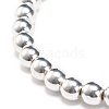 Synthetic Hematite Round Beaded Stretch Bracelet BJEW-JB08582-02-4