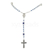 Cross & Virgin Mary Alloy Rosary Bead Necklaces NJEW-JN05123-03-2