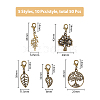 SUPERFINDINGS 10 Sets Autumn Leaf & Tree Alloy Pendants Decorations Set HJEW-FH0001-47-2