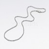 304 Stainless Steel Ball Chain Necklaces NJEW-A288F-06P-2