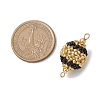 Seed Beads Loom Round Connector Charms PALLOY-MZ00375-2