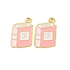 Golden Plated Alloy Enamel Pendants ENAM-Z017-12G-03-1