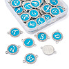 26 Letters Alloy Enamel Links Connectors ENAM-TA0002-19B-5