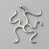 Anti-Tarnish Sterling Silver Pendant Findings STER-WH0004-007-1