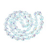 Electroplate Transparent Glass Beads Strands EGLA-N055-04A-02-2