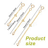 6Pcs 6 Style Brass Chain Extender FIND-AB00044-2